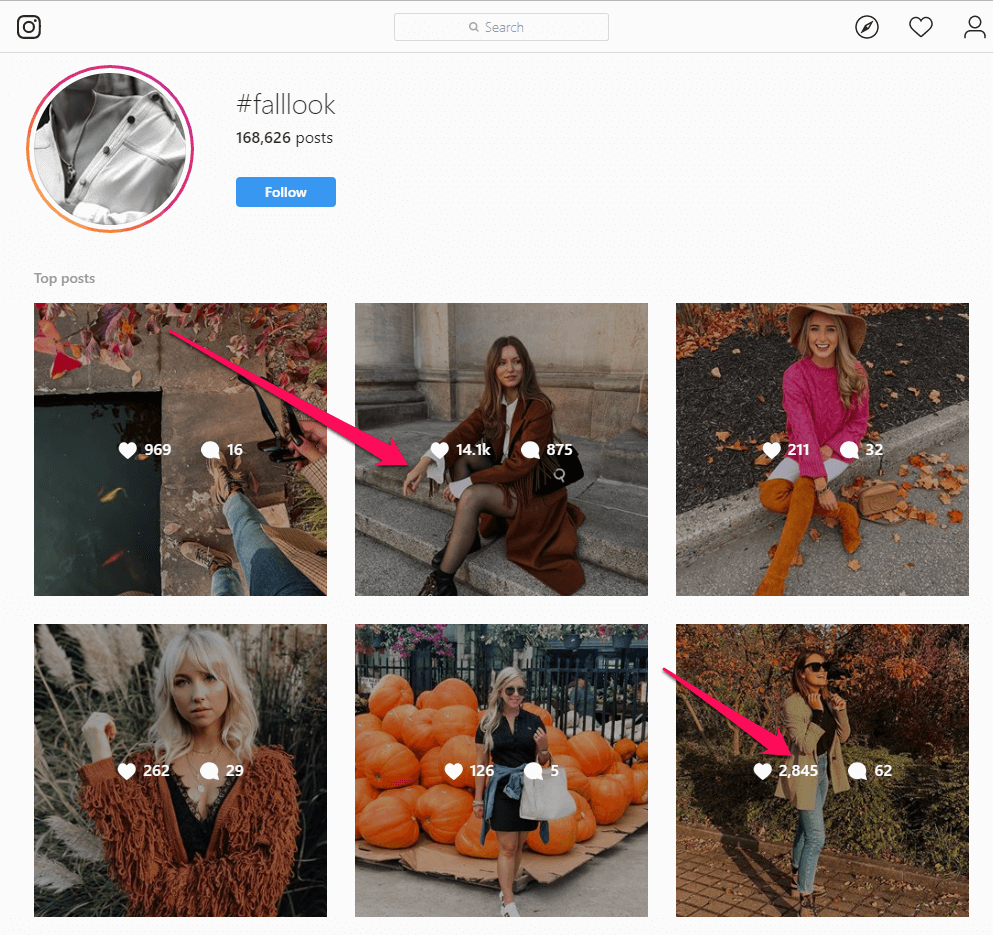 Search for Instagram influencers with lots of followers