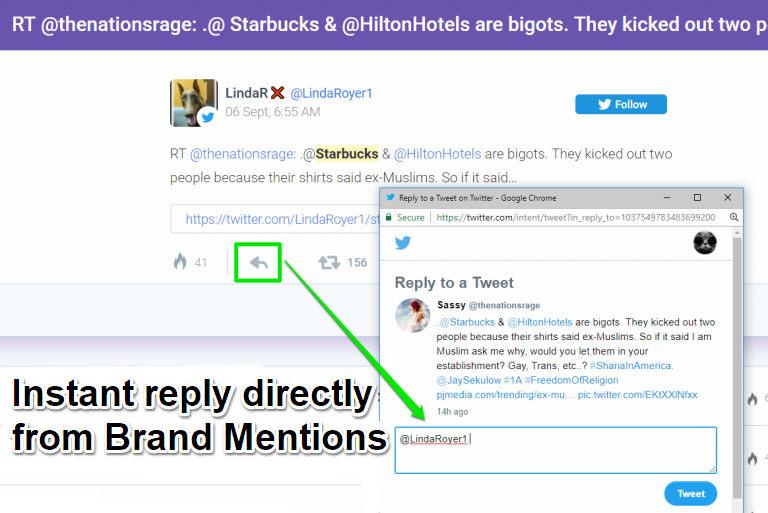 negative mention reply