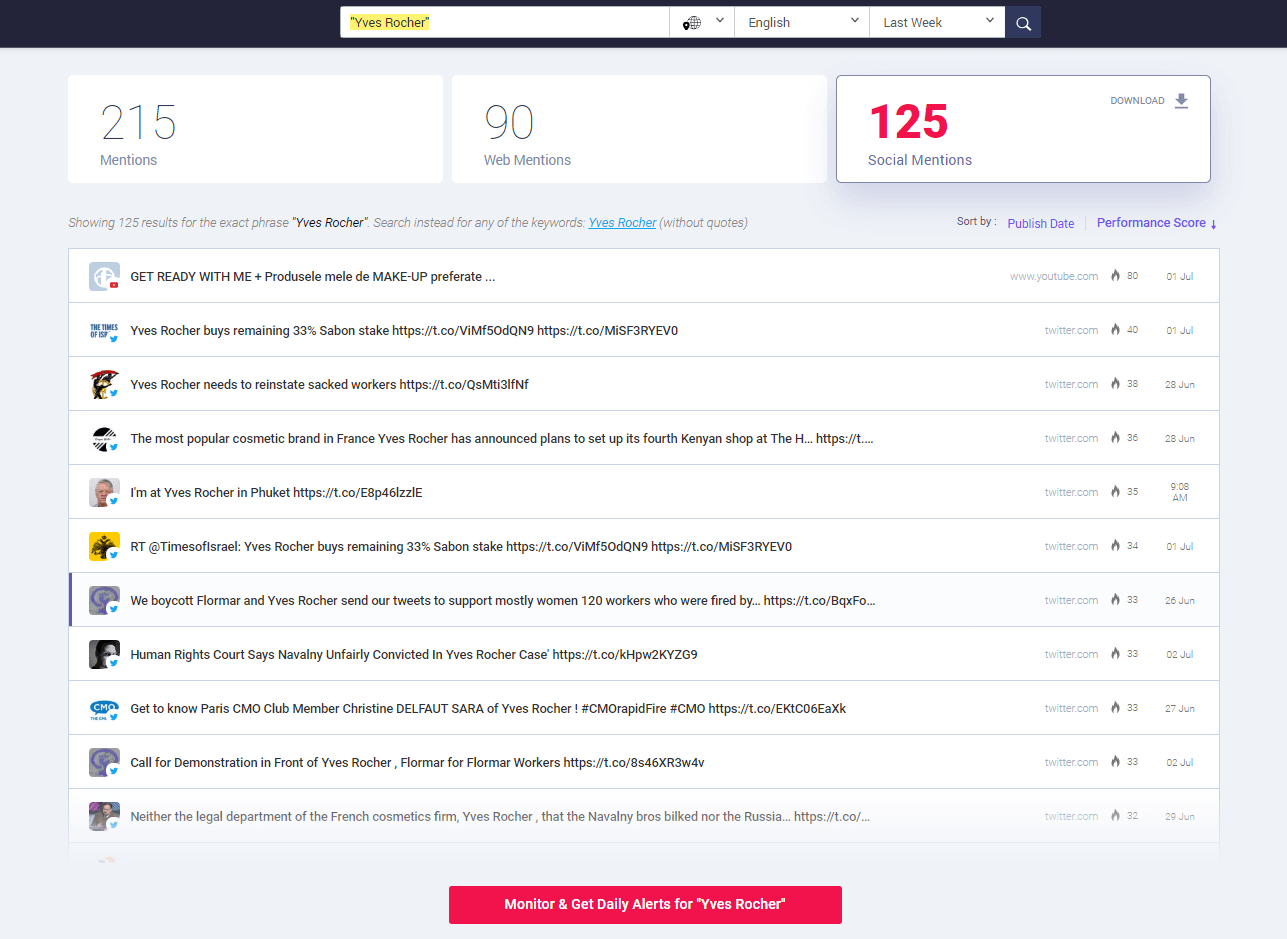 Quick Research Tool BrandMentions